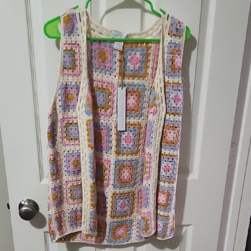 Colorful Crochet Sleeveless Top